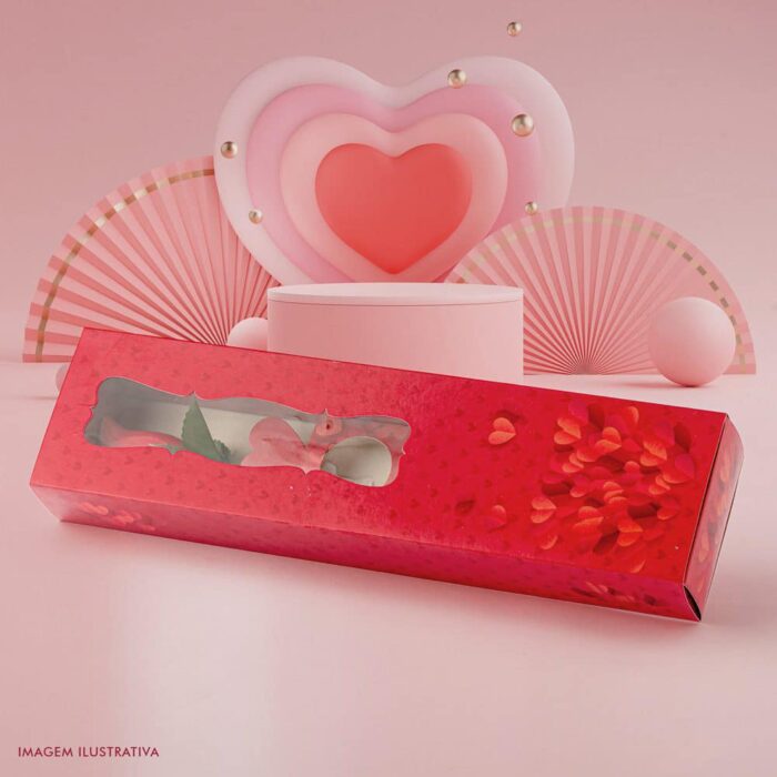 Embalagem para 1 Rosa e 4 Doces, ROUGE - 5un - Imagem 2