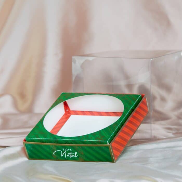 Embalagem para Mini Panetone/Chocotone Premium 10x10x10cm, Guirlanda - 10un - Imagem 4