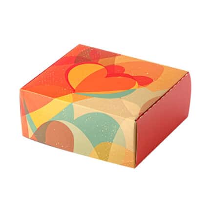 Caixa para Presente, com papel, “P” 14,5x13x6cm, Corazón - 25un