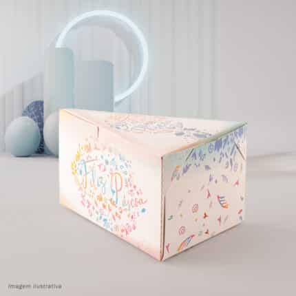 Embalagem para Fatia de Bolo com Papel, VIDA - 50un