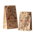 Sacola de Papel Kraft para Lanches M, 22x34x13, Selos –10un - Imagem 2