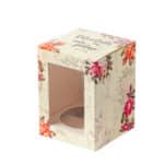 Embalagem Para Pote Com Visor, Vintage - 25un