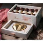 Embalagem para Flores ou Doces com Gaveta para Coração Lapidado 200g, Carinho - 5un