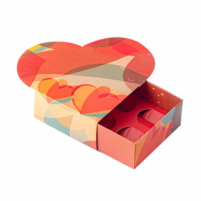 Embalagem para 4 Doces Coração, com berço, CORAZÓN - 10un - Imagem 2