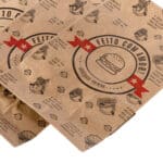 Sacola de Papel Kraft para Lanches M, 22x34x13, Selos –10un - Imagem 3