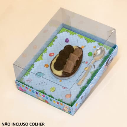 Embalagem para 1 Ovo de Colher 150g/250g/350g/500g, Alegria, Tampa 7,5cm - 10un