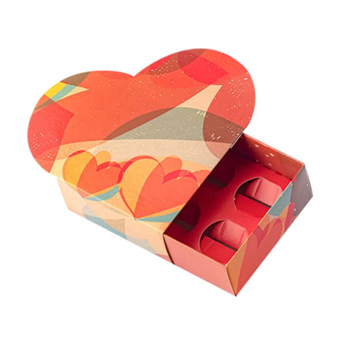Embalagem para 4 Doces Coração, com berço, CORAZÓN - 10un - Imagem 3