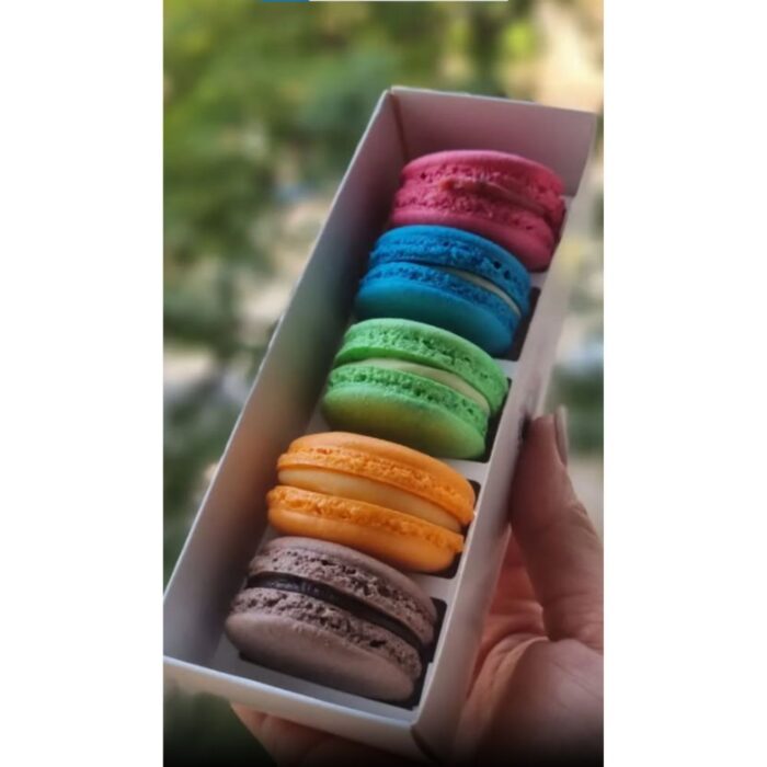 Embalagem para 5 macarrons, Basics, Branca - 10 un - Imagem 4