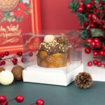 Embalagem para Mini Chocotone Premium 10x10x10cm - NATAL - 10un - BRANCA