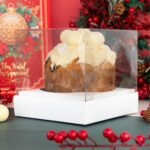 Embalagem para Chocotone Premium 17x17x16cm - NATAL - 10un - BRANCA