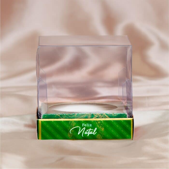 Embalagem para Mini Panetone/Chocotone Premium 10x10x10cm, Guirlanda - 10un - Imagem 3