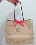 Sacola De Papel Para Presente, M 25X16X21 - Kraft - 10un - Imagem 3
