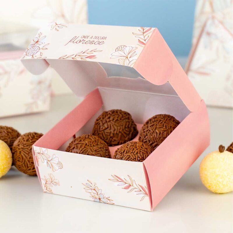 Embalagem para 4 Doces - Azure Embalagens