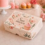 Caixa Para 6 Doces com Berço, sem Visor Personalizada