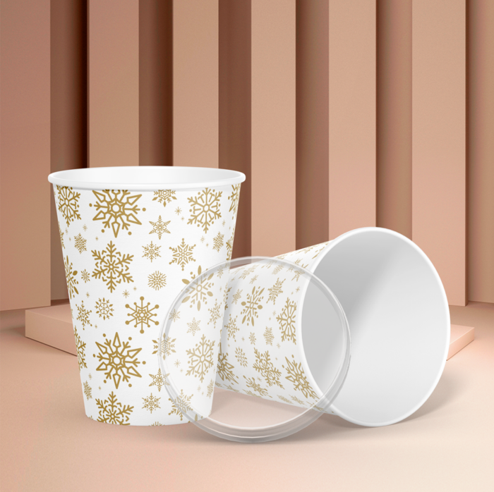 Pote de Papel 240ml, Dourado - 20un - Image 1