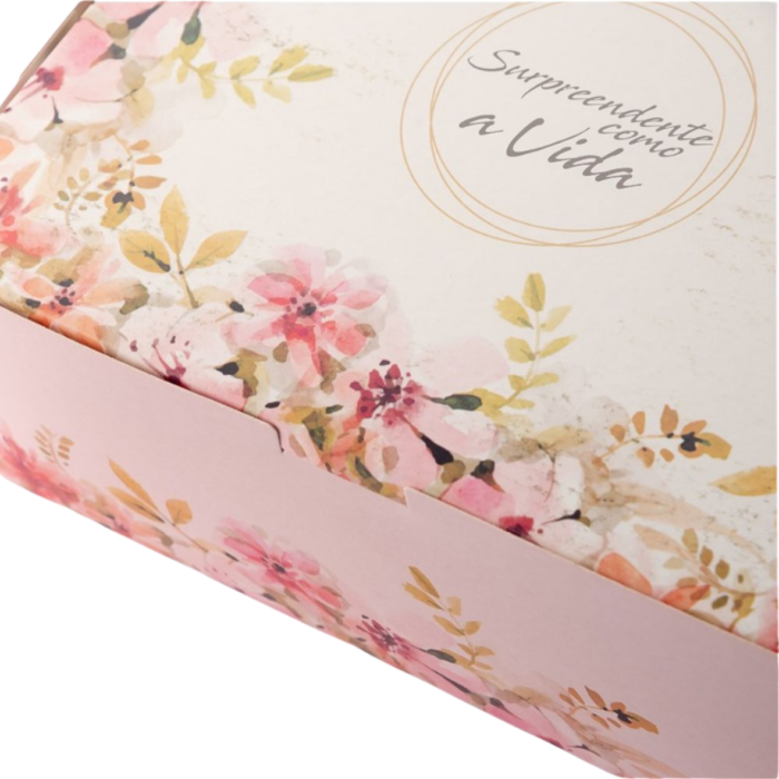 Caixa para Presente, “G” 23x19x8,5cm – Floral – 10un - Imagem 2