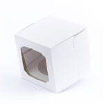 Embalagem Para Mini Panetone Com Visor E Berço, Branca - 10un