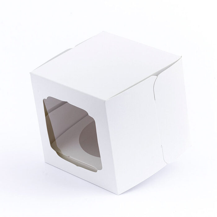 Embalagem Para Mini Panetone Com Visor E Berço, Branca - 10un - Imagem 1
