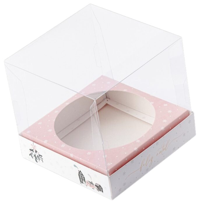 Embalagem para Chocotone Premium 17x17x16cm - Natal - 10un - Memórias - Imagem 1