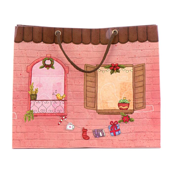 Sacola De Papel Para Presente, M 25X16X21 - União - 10un - Imagem 4
