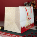 Sacola de papel para Presente ”G” 30x24x20cm, Luzes – 10un - Imagem 2