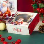 Caixa para 4 Doces, Com visor e berço, Vila Noel - 10un