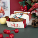 Caixa para Brownie, com cinta, Vila Noel - 10un