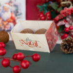 Caixa para 2 Doces, Vila Noel - 10un