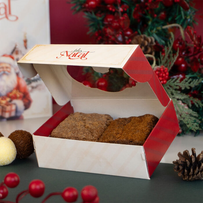 Caixa para 6 Doces, Com visor e berço, Vila Noel - 10un - Imagem 3