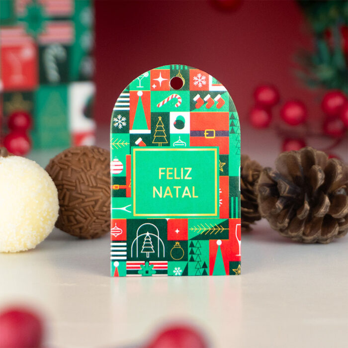 Tag de Natal, Mosaico - 25un - Imagem 1