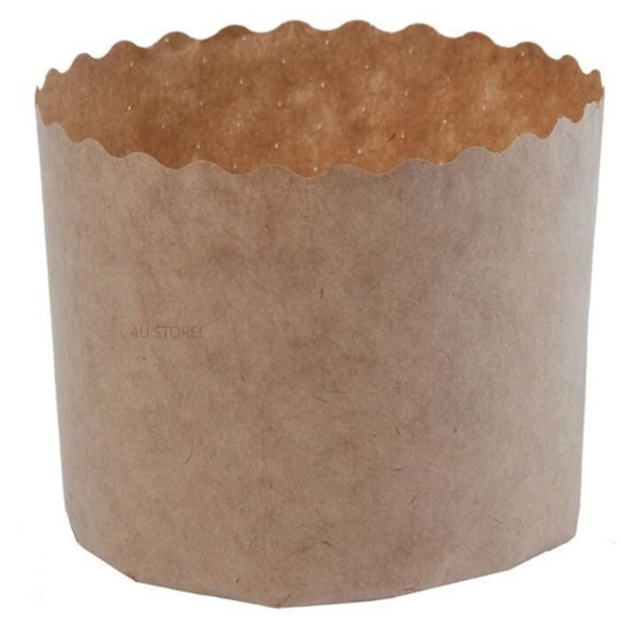 Forma de Papel para Mini Panetone/Chocotone 100gr - Kraft - 10un - Imagem 1