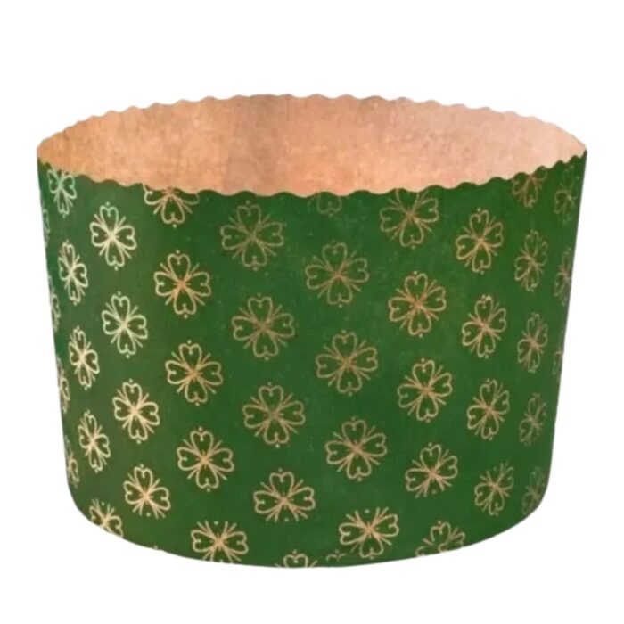 7ed595af811423366576144124882aaa.jpg Forma de Papel para Panetone/Chocotone 500gr - Verde - 10un - Imagem 1