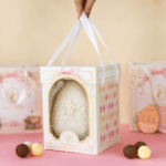 Caixa para Ovo em pé 500g, Luxo, com visor e alça, BELA - 5un - Imagem 2