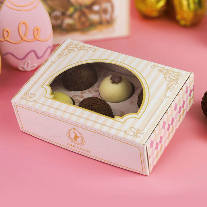 2a08911910b551edfb3c18f06b5807ba.jpg Caixa Para 6 Doces ou 2 Brownies, Com Visor e berço, BELA - 10un - Imagem 1