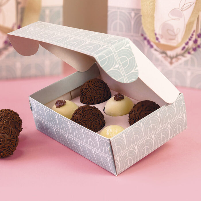 Caixa Para 6 Doces ou 2 Brownies, Com Visor e berço, PROVENÇAL - 10un - Imagem 2