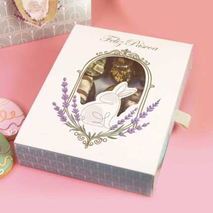 Caixa Gaveta Degustação 9 ovos 50g com visor e puxador, PROVENÇAL - 5un