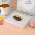 Embalagem para 1 Ovo de Colher 150g/250g/350g/500g, Tampa 7,5cm, Branca – 10un