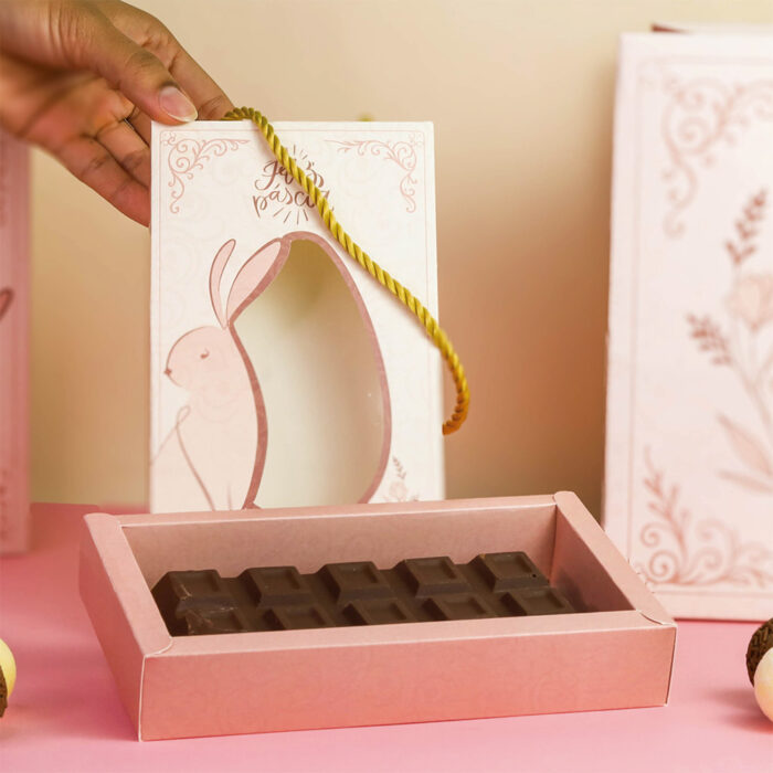 Embalagem para Barra de chocolate com visor e alça, ELEGANCE - 10un - Imagem 2