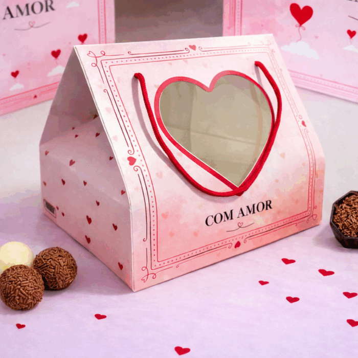 Maleta para Kits Com visor e Alça, Com Amor - 10un - Imagem 3