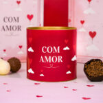 Tubolata com tampa 10x10cm, COM AMOR  - Unitário - Imagem 2