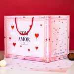 Sacola de papel para Presente G, 30x24x20cm, COM AMOR - 10un - Imagem 2