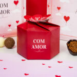 Caixa para Doces diversos, flor, COM AMOR - 10un