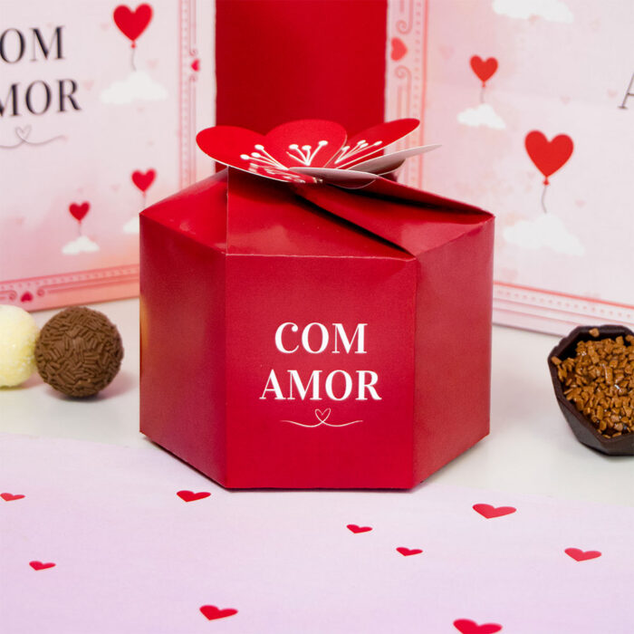 6878431b2e7eeb2384cd1b2852fd9ff1.jpg Caixa para Doces diversos, flor, COM AMOR - 10un - Imagem 1