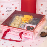 Cesta para kits com alça e tampa, COM AMOR – 5un - Imagem 3