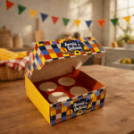 Caixa Para 4 Doces ou 1 Brownie, Com Visor e berço, SÃO JOÃO - 10un - Imagem 2