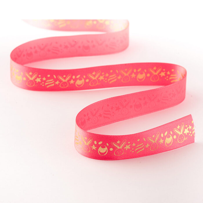 Fita de Cetim Páscoa, 38mm Rosa Camélia - Rolo 50mt - Imagem 2