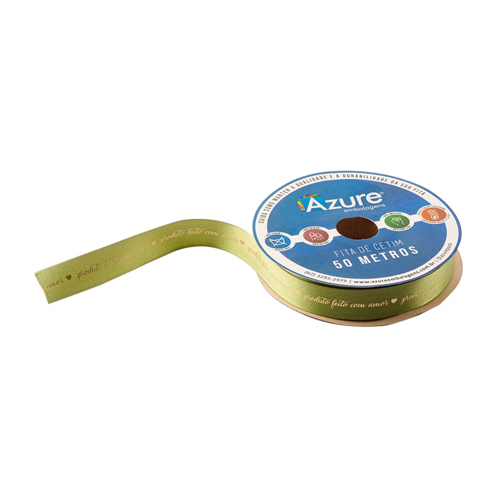 32d48d8cd269bb52bb464bea532a4b16.jpg Fita de Cetim Feito Com Amor, Verde 22 mm - Rolo 50mt - Imagem 1