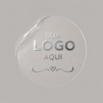 Adesivo Transparente Personalizado, Impressão Hot Stamp, Redondo - Imagem 2