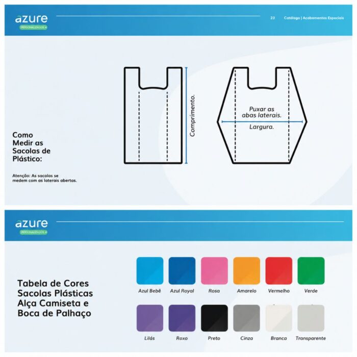 Sacola Plástica Alça Camiseta 50x60 cm Personalizada - Imagem 2