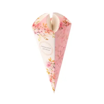 Embalagem Para Cone Trufado, Floral - 50un